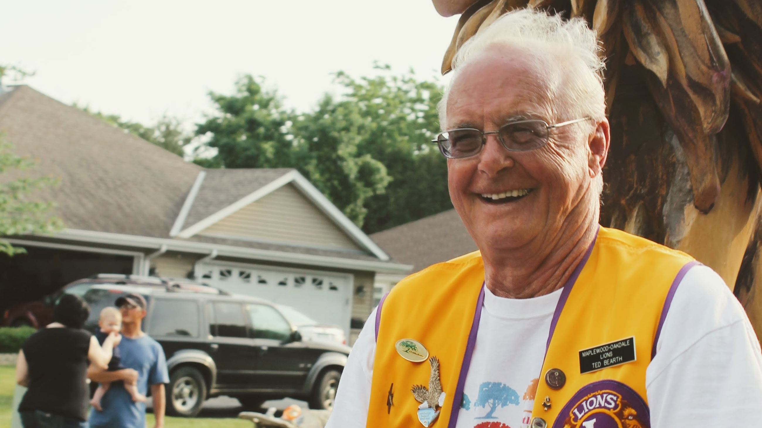 Ted Bearth wearing Lions Club Vest